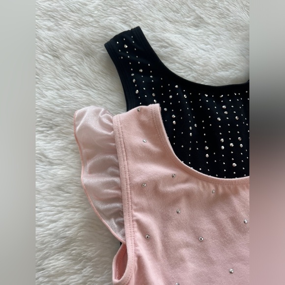 Set of Girl Dance wear Leotard with skirt size 10/12, black and light pink - Picture 6 of 9